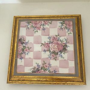 MacKenzie Childs Honeymoon Collection Petal Pink Trivet 8 x 8